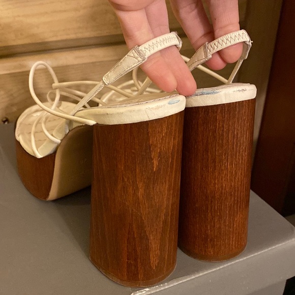 Gia Borghini x RHW Rosie 28 Leather Knotted Strappy Chunky Platform Sandals 40 - Picture 13 of 17